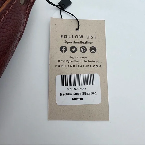 NWT Portland Leather Koala Sling Bag Medium in Nutmeg - Picture 9 of 14